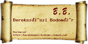 Berekszászi Bodomér névjegykártya
